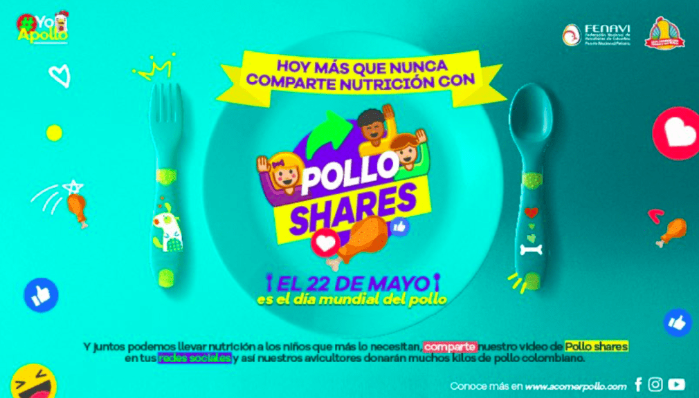 Colombia: donan alimentos en el Día Mundial del Pollo